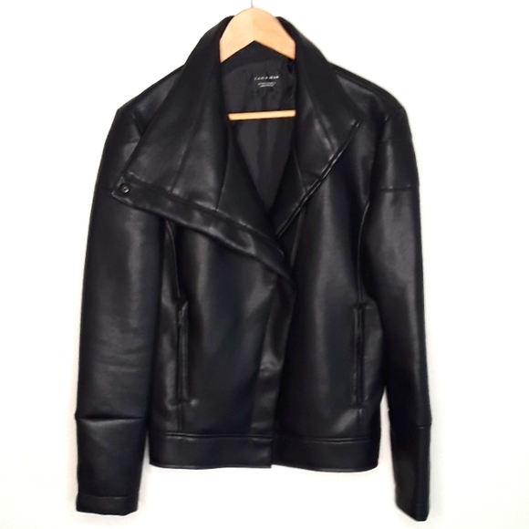 Zara Other - * NWT Zara Men's Biker Moto Leather Jacket *